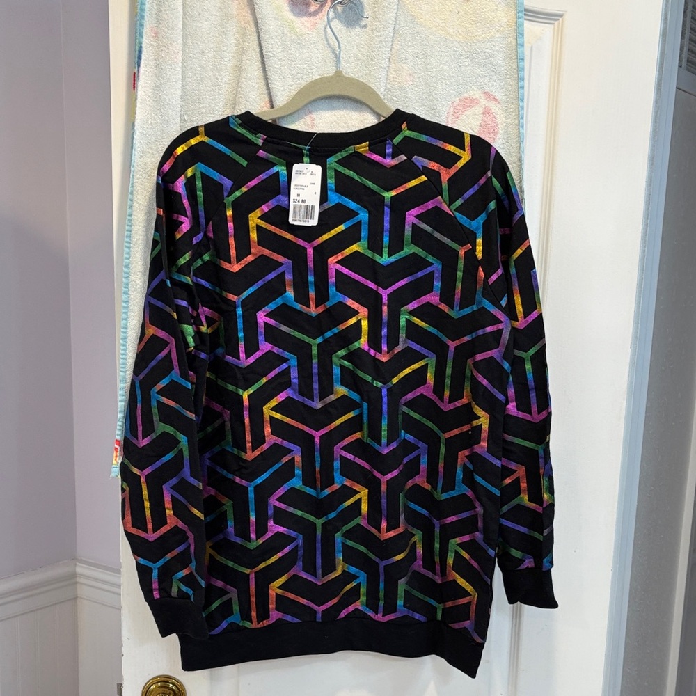 NWT Forever 21 Multicolor Geometric Print Top - Picture 3 of 4